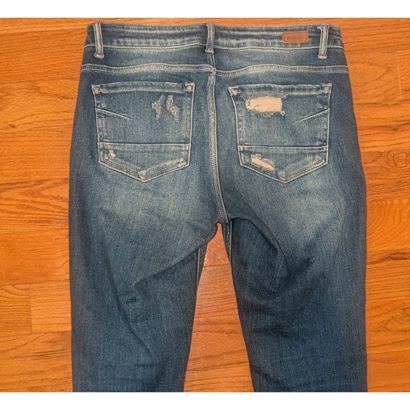 BKE Payton Mid Rise Ankle Skinny Jeans Universal Fit Blue Distressed Size 29 - Picture 6 of 8